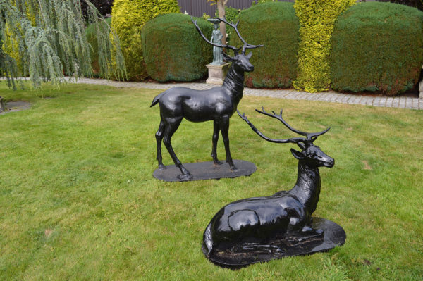 Cast Iron Stags Pair